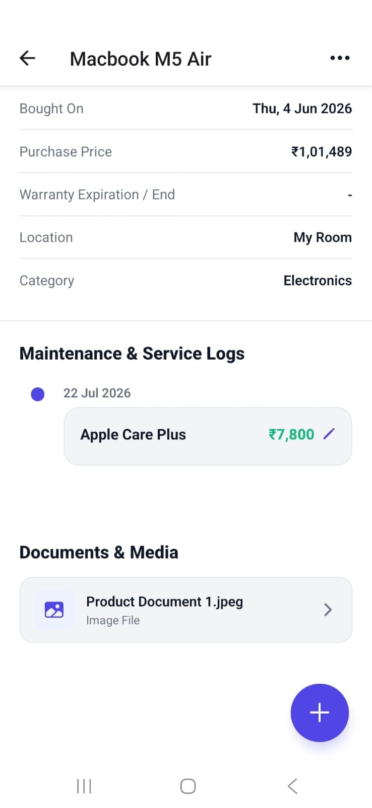 Warranty & Logs